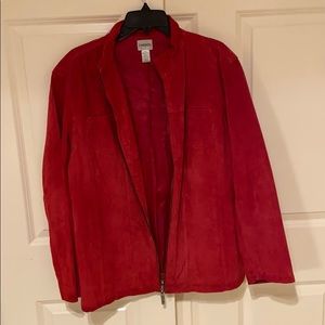 Red suede jacket